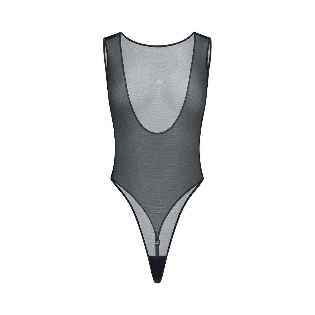 Boat neck g-string mesh bodysuit — Joshua Atelier
